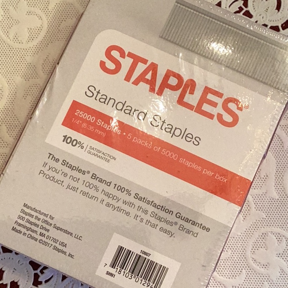 Unopened pack of Staples